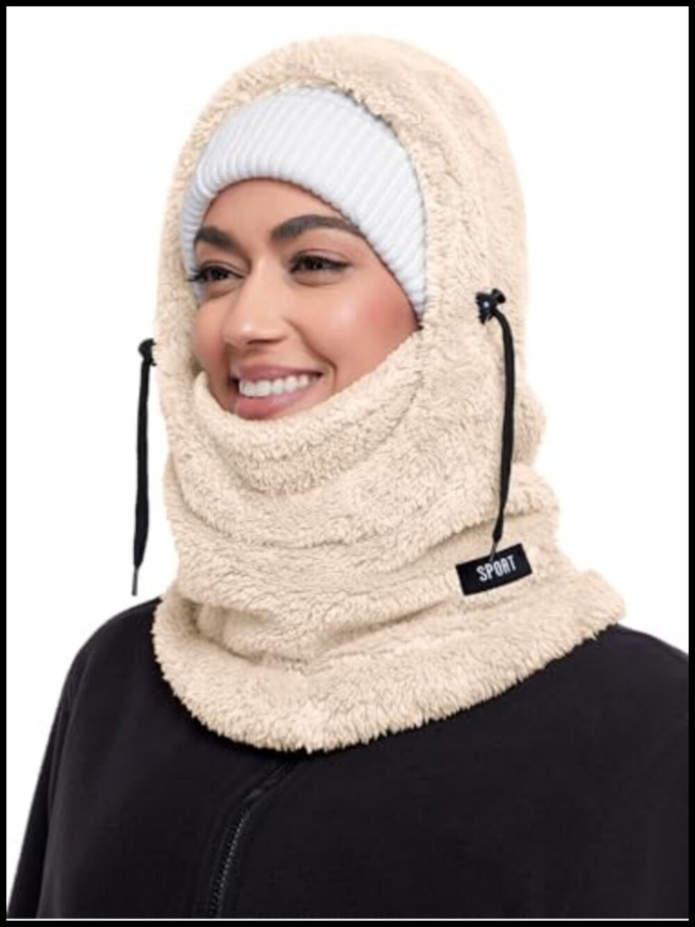 Fleece Balaclava Ski Mask Windproof Winter Face Mask Neck Warmer